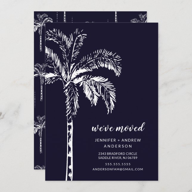 Modern Palm Tree Moving Announcement (Front/Back)