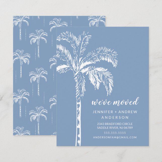 Modern Palm Tree Moving Announcement (Front/Back)