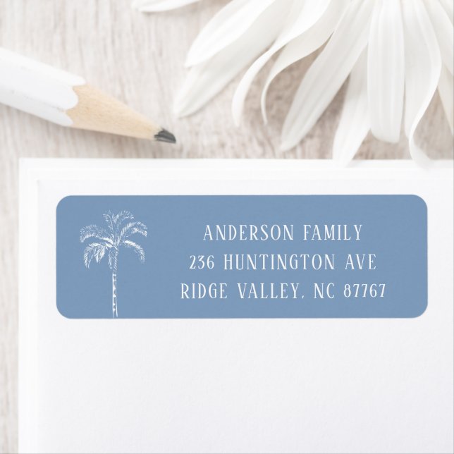 Modern Palm Tree New Address Label (Insitu)