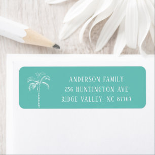 Modern Palm Tree New Address Label