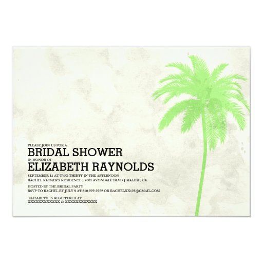 Palm Tree Bridal Shower Invitations 8