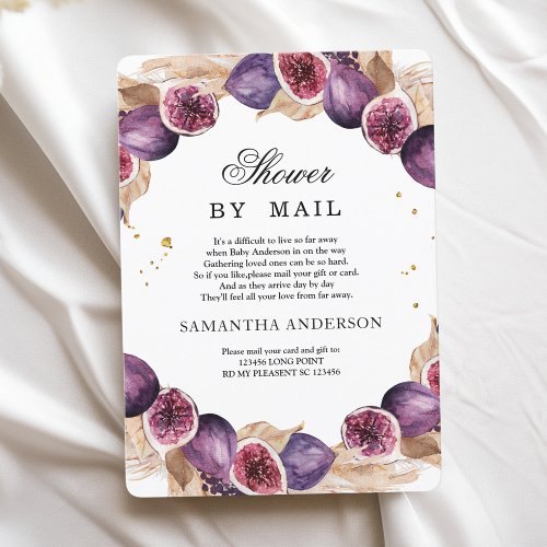 Modern Pampas  Purple Figs Beauty Frame Invitation