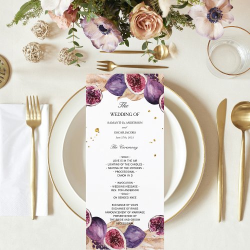 Modern Pampas  Purple Figs Beauty Frame Menu