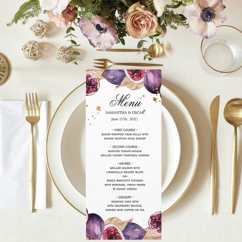 Modern Pampas  Purple Figs Beauty Frame Menu