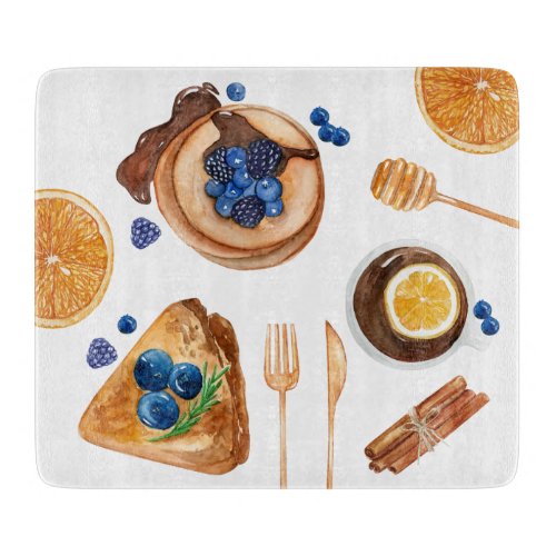 Modern Pancakes Kitchen Beauty Breakfast Cutting Board