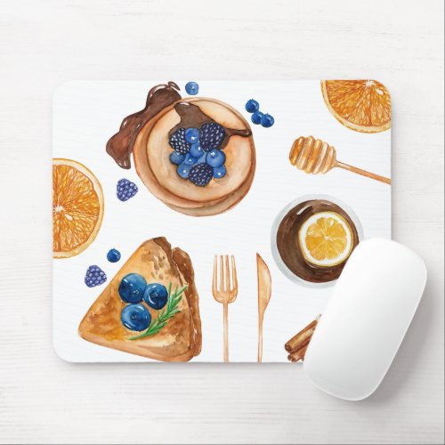 Modern Pancakes Kitchen Beauty Breakfast Mouse Pad