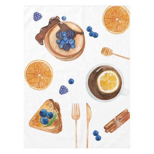 Modern Pancakes Kitchen Beauty Breakfast Tablecloth