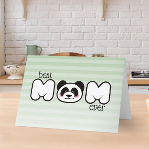 Modern Panda Happy Mother's Day Personalized Card