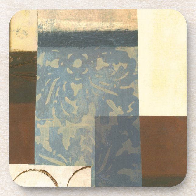 Modern Panel Painting Beverage Coaster (Front)