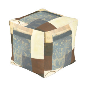 Modern Panel Painting Pouf