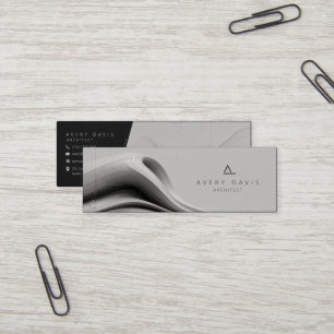 Modern Parametric Futurist Architect Mini Business Card