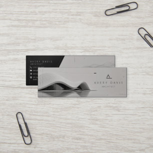 Modern Parametric Futurist Architect Mini Business Card