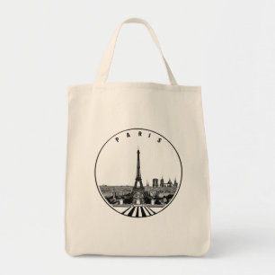 Modern Paris, France City Skyline Tote Bag