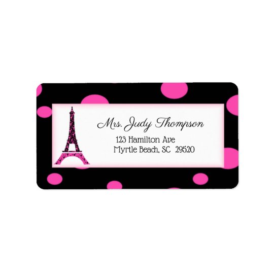 Modern Paris France Eiffel Tower Address Labels