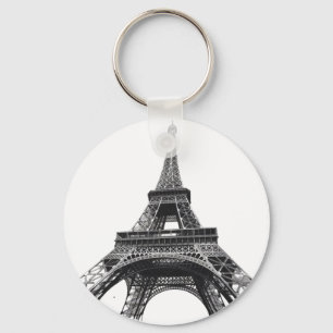 Modern Parisian Eiffel Tower Paris French Tote Bag Keychain