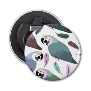 Modern Parrots Tropical Pattern  Bottle Opener