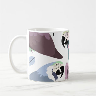 Modern Parrots Tropical Pattern  Coffee Mug