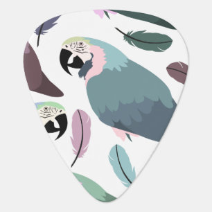 Modern Parrots Tropical Pattern  Guitar Pick