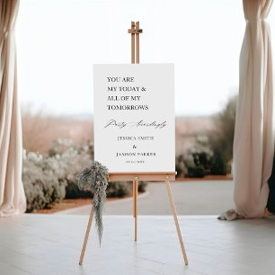 Modern Party Accordingly Wedding Welcome Sign