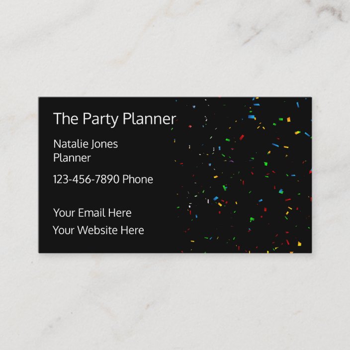 Modern Party Planner Business Card