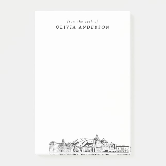 Modern Pasadena Professional Gift Personalized Post-it Notes (Front)