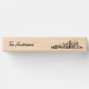 Modern Pasadena Wedding Guestbook Lawn Game Topple Tower