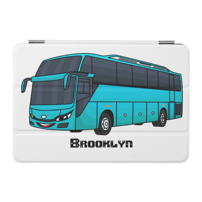 Modern passenger bus cartoon illustration iPad mini cover (Horizontal)