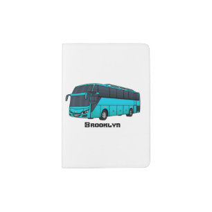 Modern passenger bus cartoon illustration  passport holder