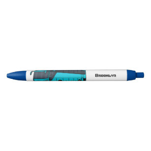 Modern passenger bus cartoon illustration pen