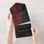 Modern Passionate Red 'n Black Wedding Design All In One Invitation