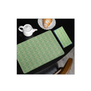Modern Passover Spring Green Star of David Cloth Placemat