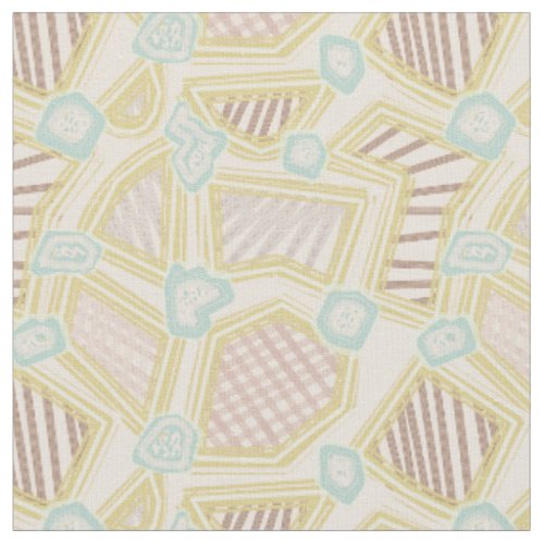 Modern Pastel Abstract Geometric Pattern Fabric