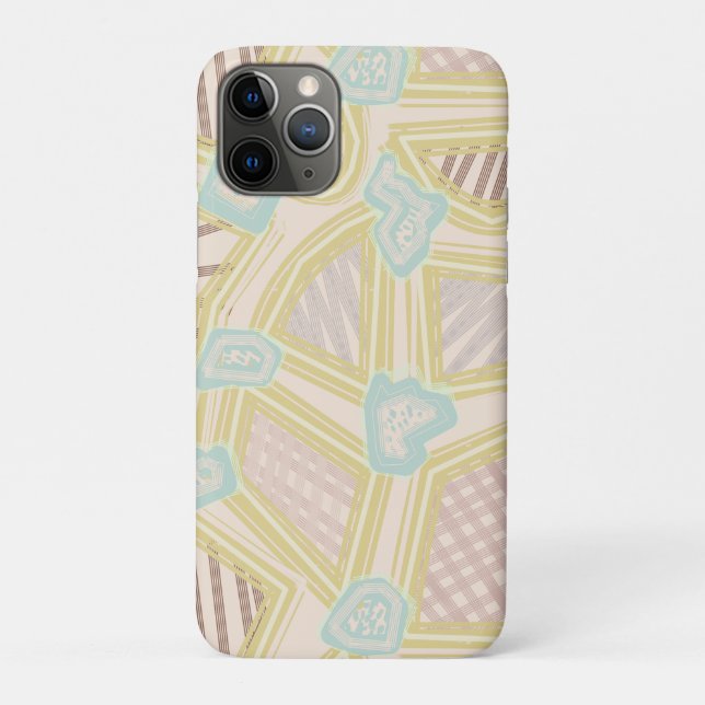 Modern Pastel Abstract Geometric  Phone Case (Back)