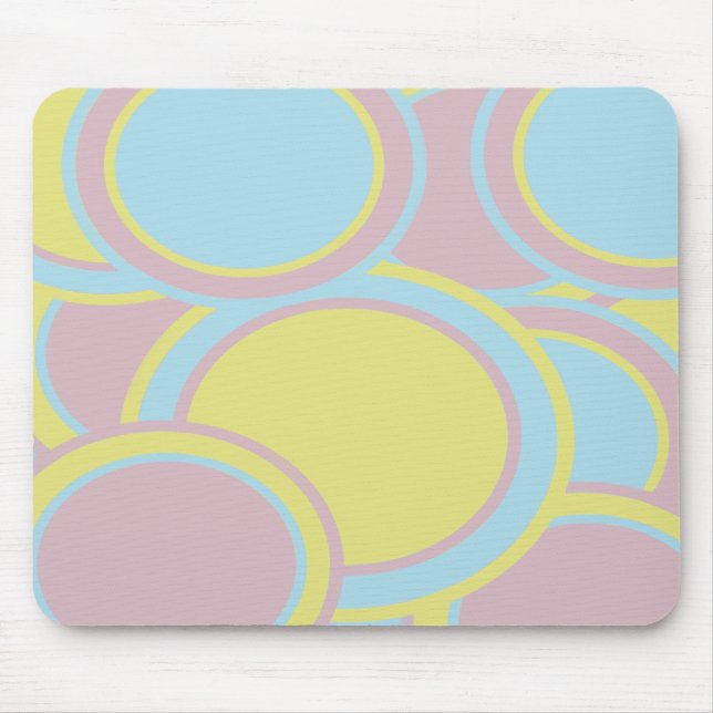 Modern Pastel Abstract Painting Mouse Pad (Front)