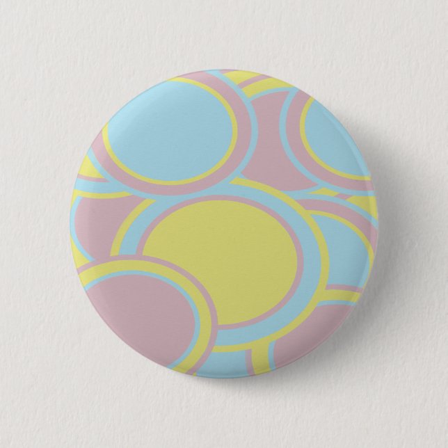 Modern Pastel Abstract Painting Pinback Button (Front)