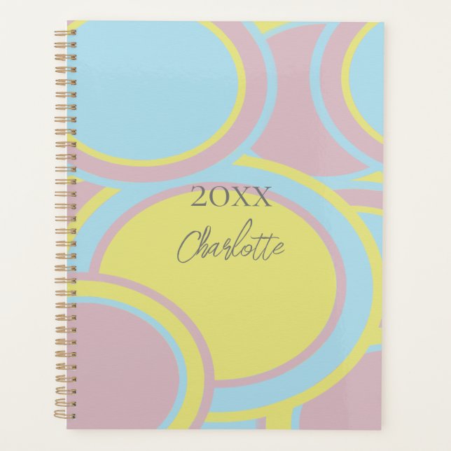 Modern Pastel Abstract Painting Planner (Front)
