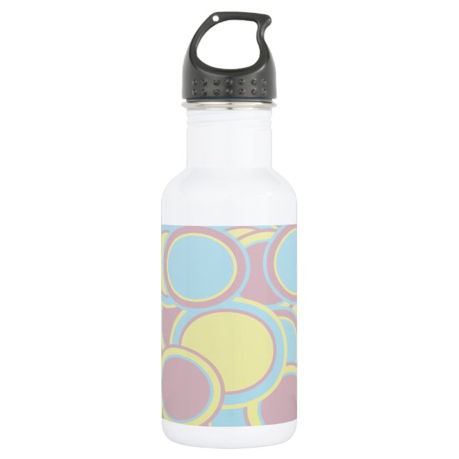 Modern Pastel Abstract Painting Water Bottle (Front)