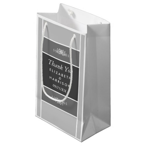 Modern Pastel Block _ Siver Gray _ Wedding Small Gift Bag