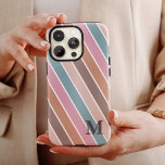 Modern Pastel Boho Stripes Monogram Custom  iPhone 13 Pro Max Case<br><div class="desc">Personalize and wear your phone with style with our cute Modern Pastel Boho Stripes Monogram Custom cases and sleeves. Modern and personalized accessory for your phone that is sure to bring some colors and positivity to your days. Design can be transferred to any phone case option on Zazzle. Order yours...</div>