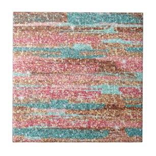 Modern Pastel Brushstrokes Decorative Pattern Ceramic Tile