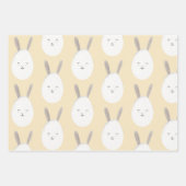 Modern Pastel Bunny Egg Pattern | Easter Blessings Wrapping Paper Sheets (Front 3)