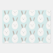 Modern Pastel Bunny Egg Pattern | Easter Blessings Wrapping Paper Sheets (Front 2)