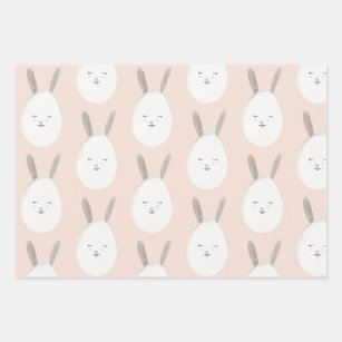 Wrapping Paper Easter Pastel Rabbit Eggs, Easter Egg Hunt, Gift Wrap Roll  for Basket Gifts, Fun Cute Pretty Nice Wrapping, Hare Bunny 