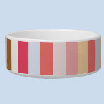 Modern Pastel Candy Stripe Bowl<br><div class="desc">Eyecatching modern muted pastel warm toned circus striped design.</div>