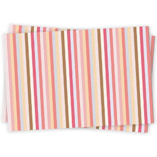 Modern Pastel Candy Stripe Tissue Paper