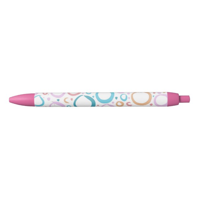 Modern Pastel Circles Abstract Bubble Pattern Pen (Front)
