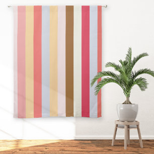Modern Pastel Circus Awning Candy Stripe Sheer Curtains