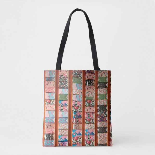 Modern Pastel Color Block Tote Bag (Front)