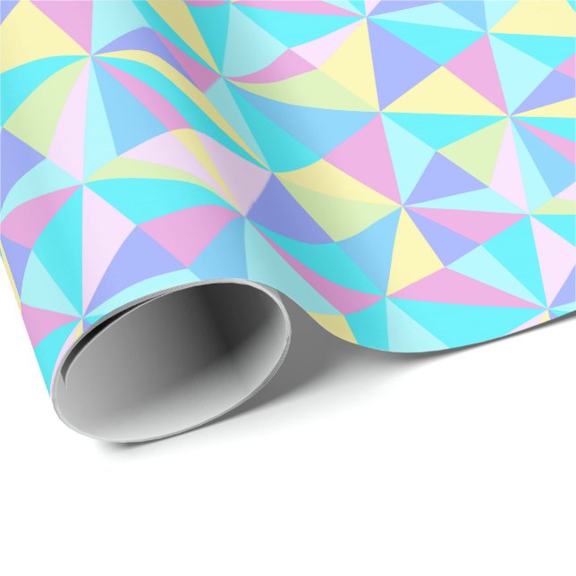 Modern Pastel Colorful Geometric Pattern Wrapping Paper (Roll Corner)