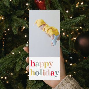 Modern Pastel Colorful Happy Holiday With Photo